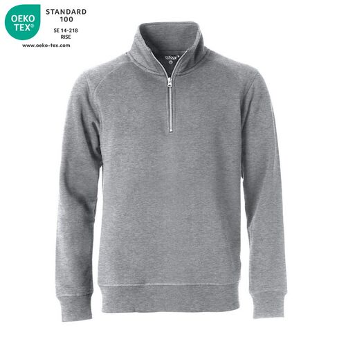 Sudadera de media cremallera Mod. CLASSIC HALF ZIP Gris jaspeado (95) Talla L