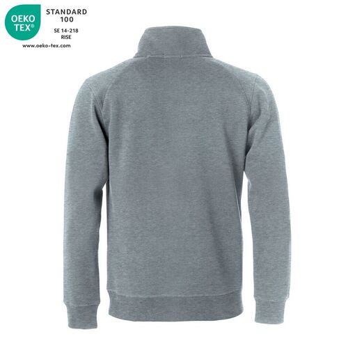 Sudadera de media cremallera Mod. CLASSIC HALF ZIP Gris jaspeado (95) Talla L