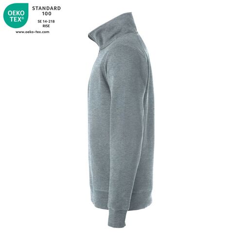 Sudadera de media cremallera Mod. CLASSIC HALF ZIP Gris jaspeado (95) Talla L