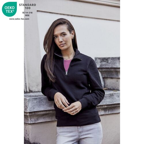 Sudadera de media cremallera Mod. HALF ZIP Negro (99) Talla 3XL