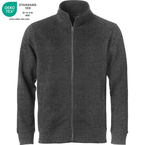 Sudadera con cremallera Mod. CLASIC CARDINGAN Antracita jaspeado (955) Talla 3XL