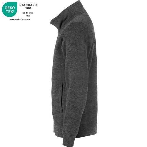 Sudadera con cremallera Mod. CLASIC CARDINGAN Antracita jaspeado (955) Talla 3XL