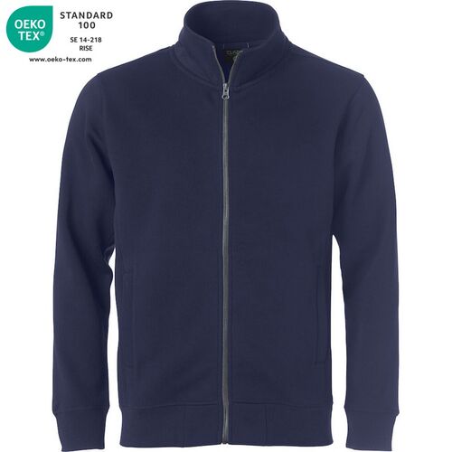 Sudadera tipo cardigan con cremallera Mod. CLASSIC CARDINGAN Azul oscuro (580) Talla L