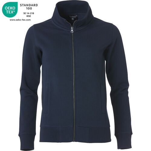 Sudadera con cremallera de seora Mod. CLASSIC CARDIGAN LADIES Azul oscuro (580) Talla L