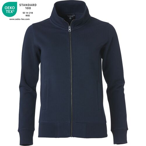 Sudadera con cremallera de señora Mod. CLASSIC CARDIGAN LADIES Azul oscuro (580) Talla XXL