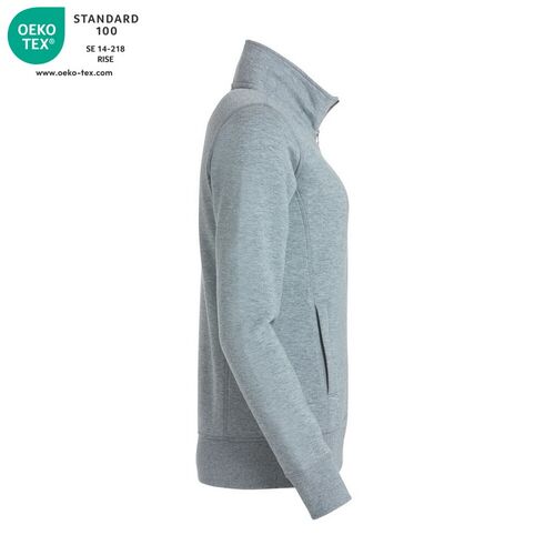 Sudadera con cremallera de señora Mod. CLASSIC CARDIGAN LADIES Gris jaspeado (95) Talla XS