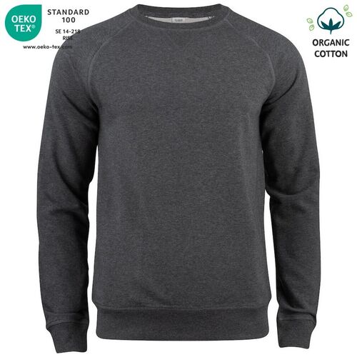 Sudadera Mod. ORGANIC COTTON ROUNDNECK Antracita jaspeado (955) Talla L
