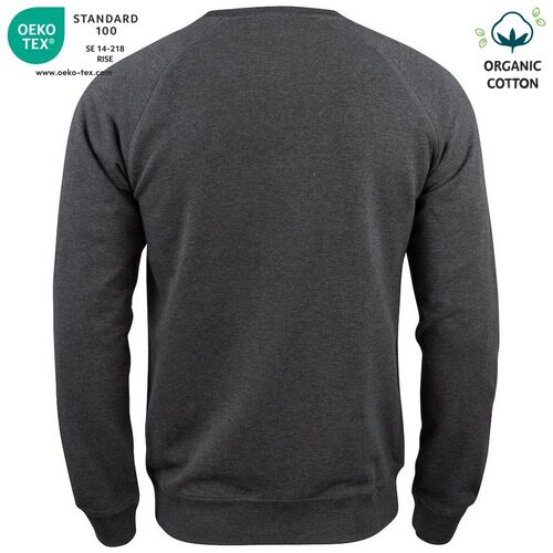 Sudadera Mod. ORGANIC COTTON ROUNDNECK Antracita jaspeado (955) Talla L