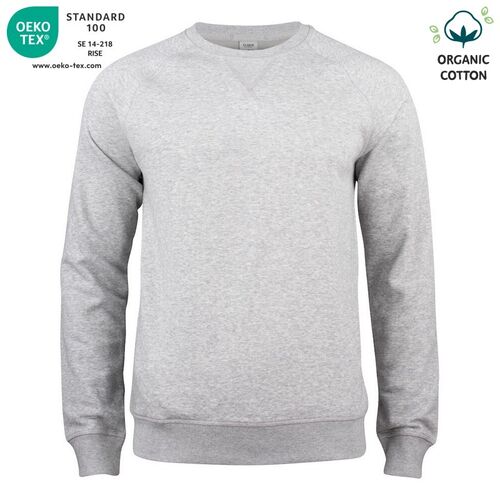 Sudadera Mod. ORGANIC COTTON ROUNDNECK Gris jaspeado (95) Talla 4XL