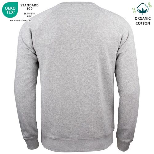 Sudadera Mod. ORGANIC COTTON ROUNDNECK Gris jaspeado (95) Talla 4XL