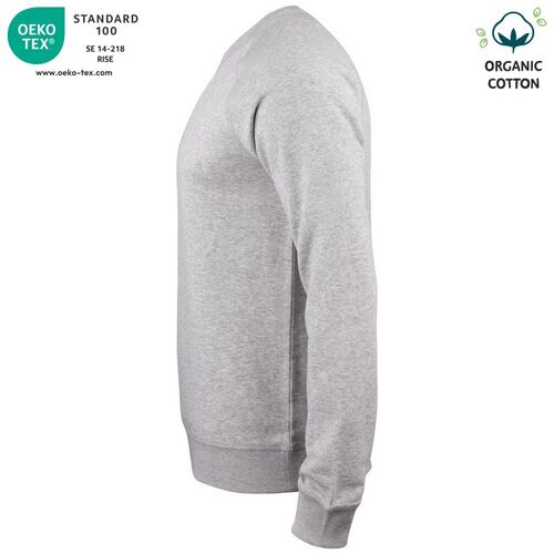 Sudadera Mod. ORGANIC COTTON ROUNDNECK Gris jaspeado (95) Talla 4XL