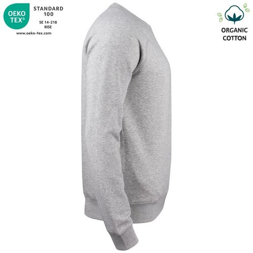 Sudadera Mod. ORGANIC COTTON ROUNDNECK Gris jaspeado (95) Talla 4XL