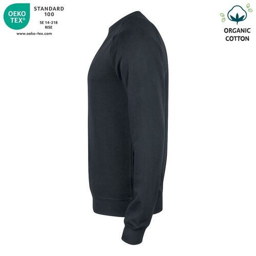 Sudadera Mod. ORGANIC COTTON ROUNDNECK Negro (99) Talla XS