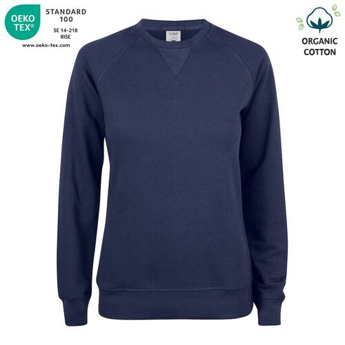 Sudadera Mod. ORGANIC COTTON ROUNDNECK LADIES Azul oscuro (580) Talla L