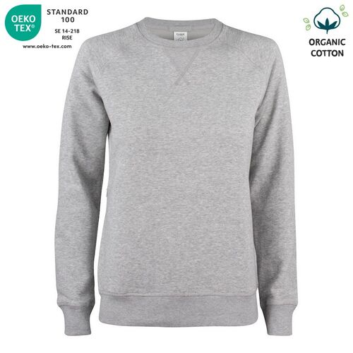 Sudadera Mod. ORGANIC COTTON ROUNDNECK LADIES Gris jaspeado (95) Talla M