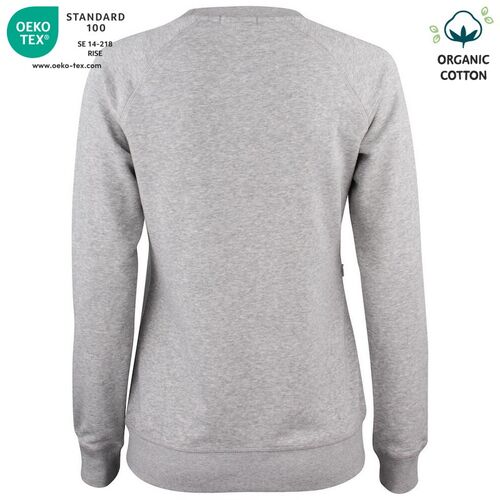 Sudadera Mod. ORGANIC COTTON ROUNDNECK LADIES Gris jaspeado (95) Talla M