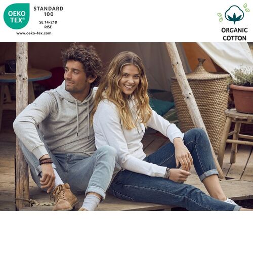 Sudadera Mod. ORGANIC COTTON HOODY (925) Nature Melange Talla 3XL