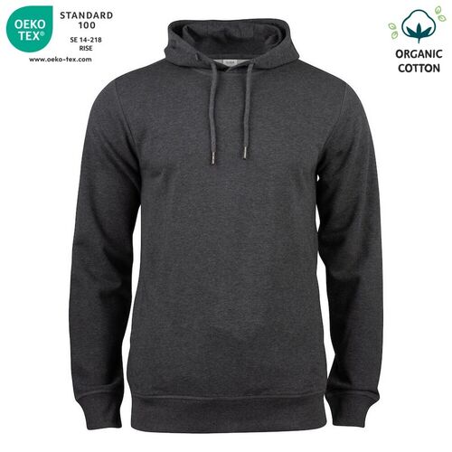 Sudadera Mod. ORGANIC COTTON HOODY Antracita jaspeado (955) Talla L
