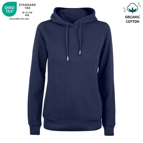 Sudadera Mod. ORGANIC COTTON HOODY LADIES Azul oscuro (580) Talla XS