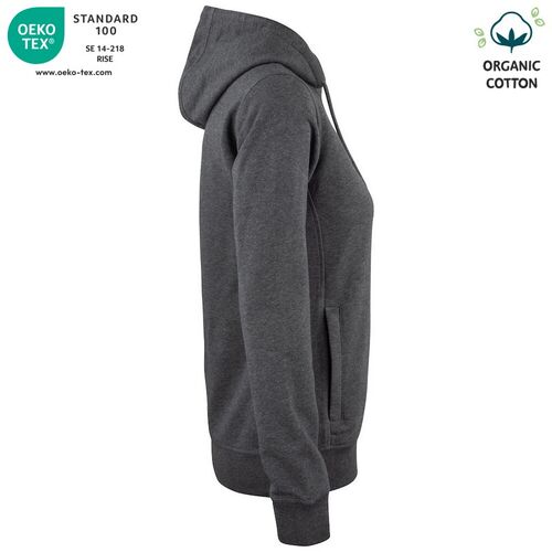 Sudadera Mod. ORGANIC COTTON HOODY LADIES Antracita jaspeado (955) Talla M