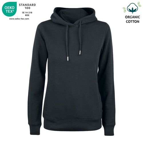 Sudadera Mod. ORGANIC COTTON HOODY LADIES Negro (99) Talla XL