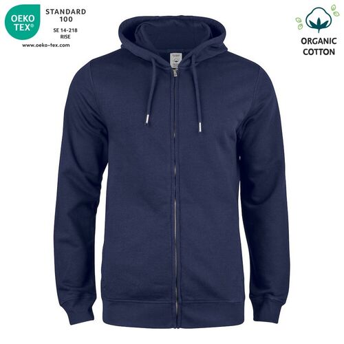 Sudadera Mod. ORGANIC COTTON HOODY FULL ZIP Azul oscuro (580) Talla XS