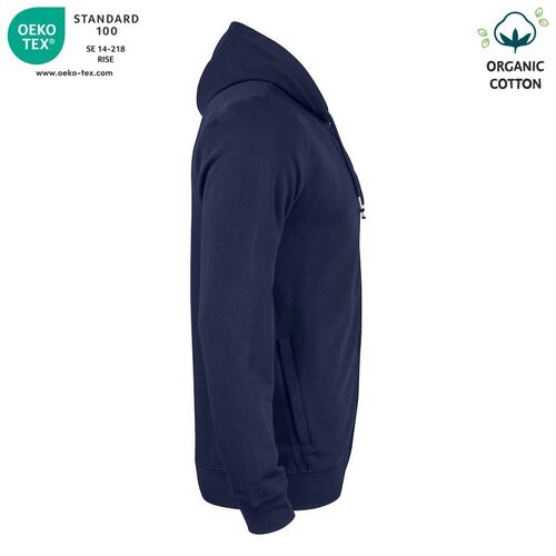 Sudadera Mod. ORGANIC COTTON HOODY FULL ZIP Azul oscuro (580) Talla XS