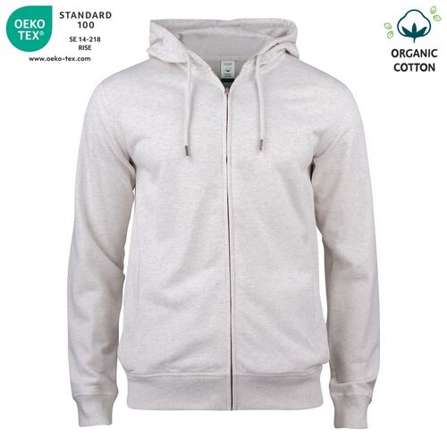 Sudadera Mod. ORGANIC COTTON HOODY FULL ZIP (925) Nature Melange Talla L