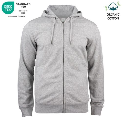 Sudadera Mod. ORGANIC COTTON HOODY FULL ZIP Gris jaspeado (95) Talla 3XL