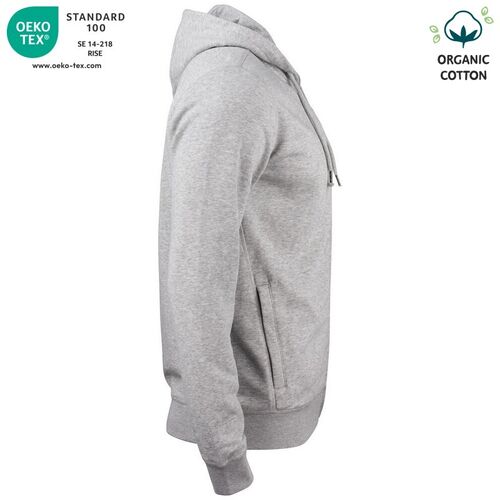 Sudadera Mod. ORGANIC COTTON HOODY FULL ZIP Gris jaspeado (95) Talla 3XL