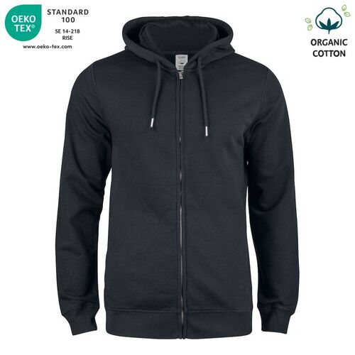 Sudadera Mod. ORGANIC COTTON HOODY FULL ZIP Negro (99) Talla 4XL