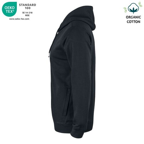 Sudadera Mod. ORGANIC COTTON HOODY FULL ZIP Negro (99) Talla 4XL
