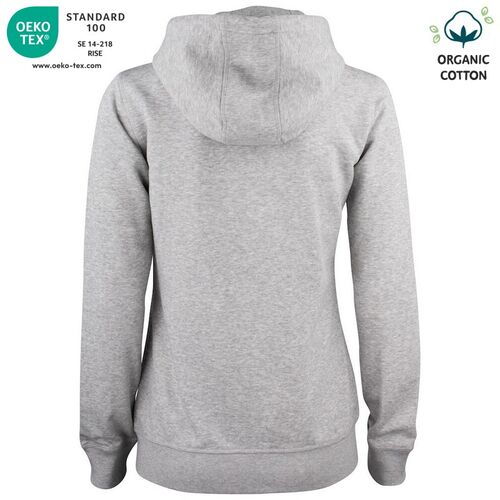 Sudadera Mod. ORGANIC COTTON HOODY FULL ZIP LADIES Gris jaspeado (95) Talla L