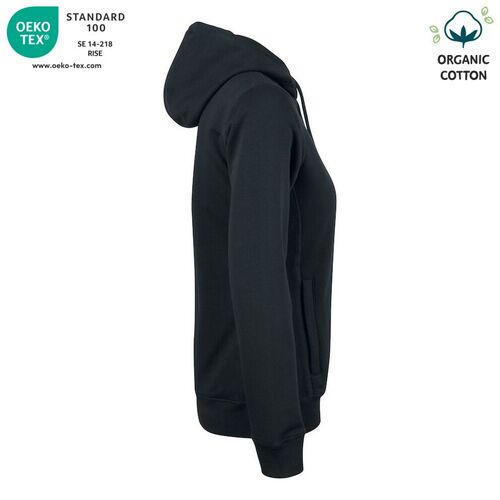 Sudadera Mod. ORGANIC COTTON HOODY FULL ZIP LADIES Negro (99) Talla S