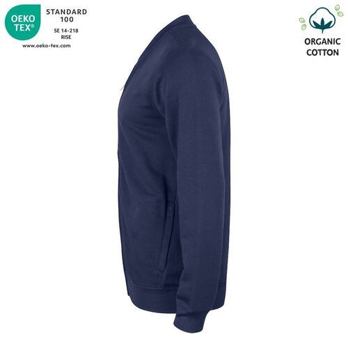 Sudadera Mod. ORGANIC COTTON CARDINGAN Azul oscuro (580) Talla L