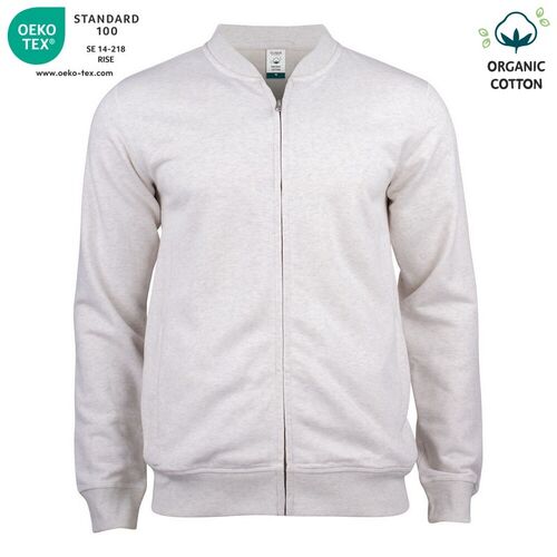 Sudadera Mod. ORGANIC COTTON CARDINGAN (925) Nature Melange Talla 3XL