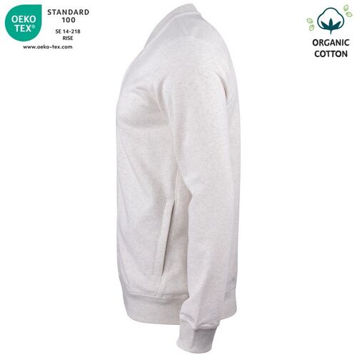 Sudadera Mod. ORGANIC COTTON CARDINGAN (925) Nature Melange Talla 3XL