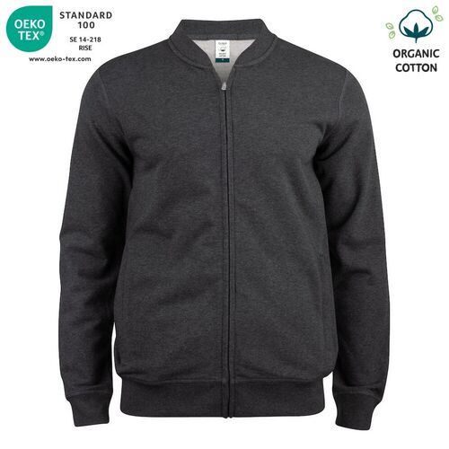 Sudadera Mod. ORGANIC COTTON CARDINGAN Antracita jaspeado (955) Talla L