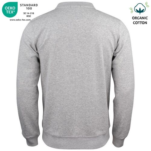 Sudadera Mod. ORGANIC COTTON CARDINGAN Gris jaspeado (95) Talla M