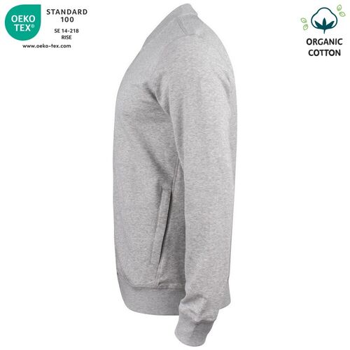 Sudadera Mod. ORGANIC COTTON CARDINGAN Gris jaspeado (95) Talla M