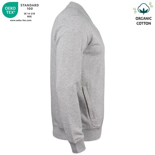 Sudadera Mod. ORGANIC COTTON CARDINGAN Gris jaspeado (95) Talla M