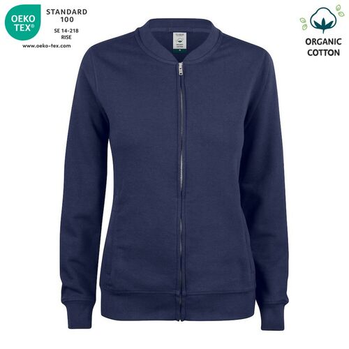 Sudadera Mod. ORGANIC COTTON CARDINGAN LADIES Azul oscuro (580) Talla L