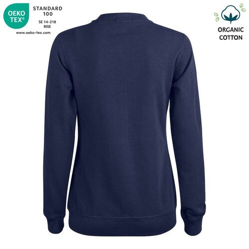 Sudadera Mod. ORGANIC COTTON CARDINGAN LADIES Azul oscuro (580) Talla L
