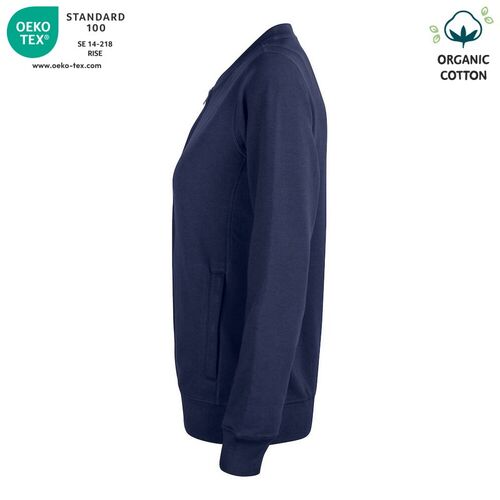 Sudadera Mod. ORGANIC COTTON CARDINGAN LADIES Azul oscuro (580) Talla L