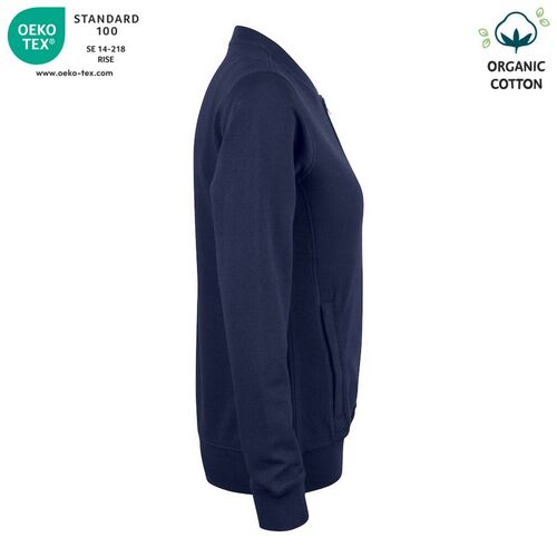 Sudadera Mod. ORGANIC COTTON CARDINGAN LADIES Azul oscuro (580) Talla L