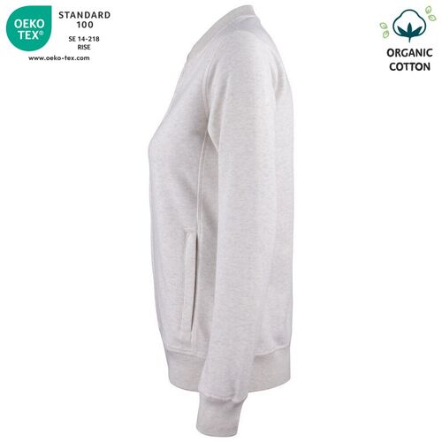 Sudadera Mod. ORGANIC COTTON CARDINGAN LADIES (925) Nature Melange Talla XS