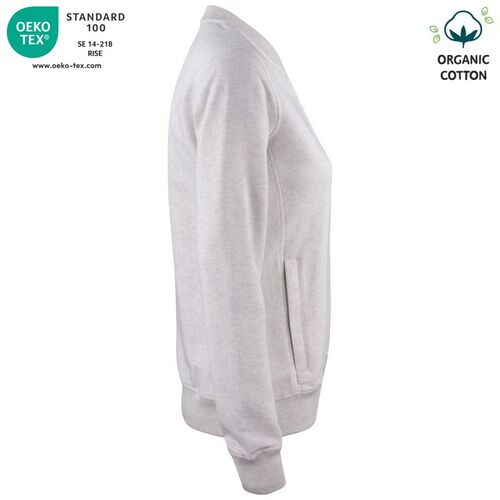 Sudadera Mod. ORGANIC COTTON CARDINGAN LADIES (925) Nature Melange Talla XS