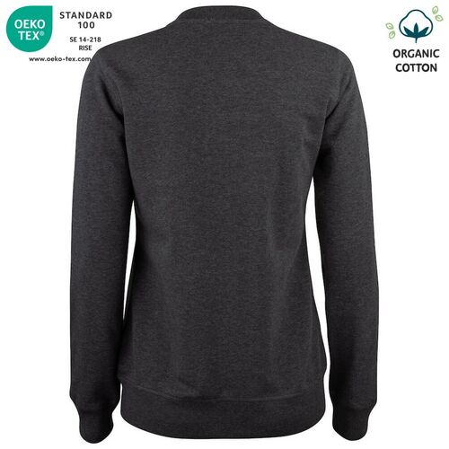 Sudadera Mod. ORGANIC COTTON CARDINGAN LADIES Antracita jaspeado (955) Talla S