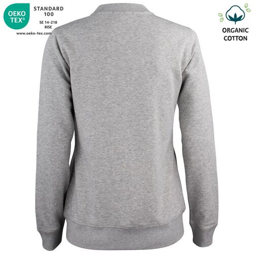 Sudadera Mod. ORGANIC COTTON CARDINGAN LADIES Gris jaspeado (95) Talla L