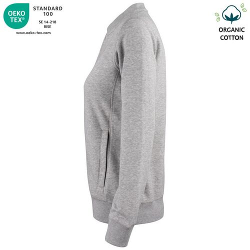 Sudadera Mod. ORGANIC COTTON CARDINGAN LADIES Gris jaspeado (95) Talla L